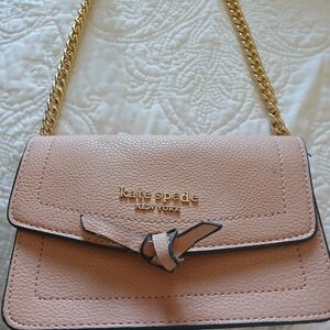Kate Spade Blush mini Crossbody Bag with Gold Chain